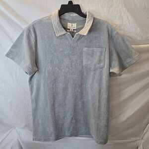 Scott James Terry Cloth Polo Shirt Mens Size M Green Balsam Short Sleeve NWT